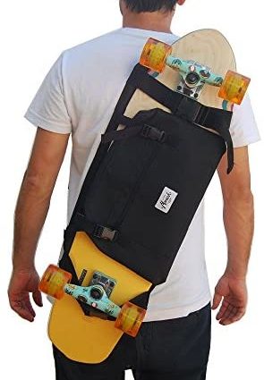 Sac à Dos pour Donner Le Longboard, Surf Skate ou Skateboard Complet, idée de Cadeau Saint Valentin. Couleur Noir