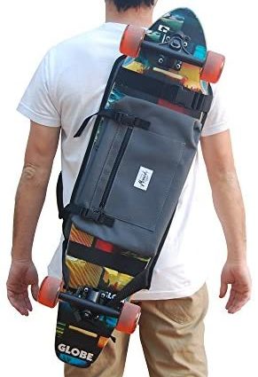 Sac à Dos pour Donner Le Longboard, Surf Skate ou Skateboard Complet, idée de Cadeau Saint Valentin. Couleur Gris