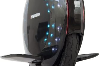Inmotion Gyroroue Electrique V8F, Adulte, Noir, Moteur 1000W, Autonomie jusqu'à 50km, Vitesse bridée 25km/h, Pneu Gonflable 16", Noire