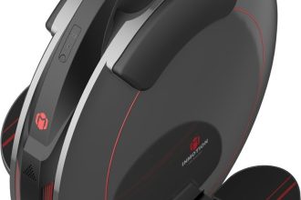 INMOTION Gyroroue Electrique V5F, Adulte, Noir, Taille Unique EU, Moteur 1000W, Autonomie jusqu'à 35km, 25lm/h, Pneu Gonflable 14", Fine et Puissante