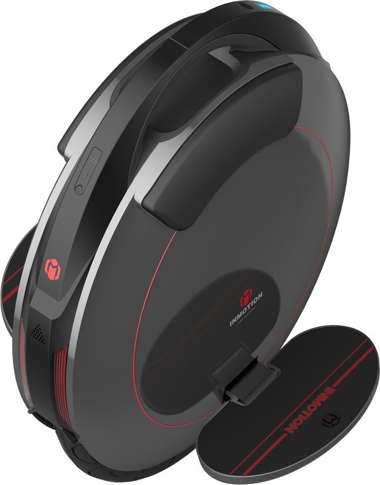 INMOTION Gyroroue Electrique V5F, Adulte, Noir, Taille Unique EU, Moteur 1000W, Autonomie jusqu'à 35km, 25lm/h, Pneu Gonflable 14", Fine et Puissante