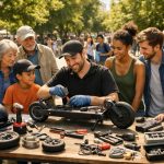 participez aux journées nationales de la réparation et donnez une seconde vie à votre trottinette électrique en la réparant plutôt qu'en la jetant. écologie et économie au rendez-vous !