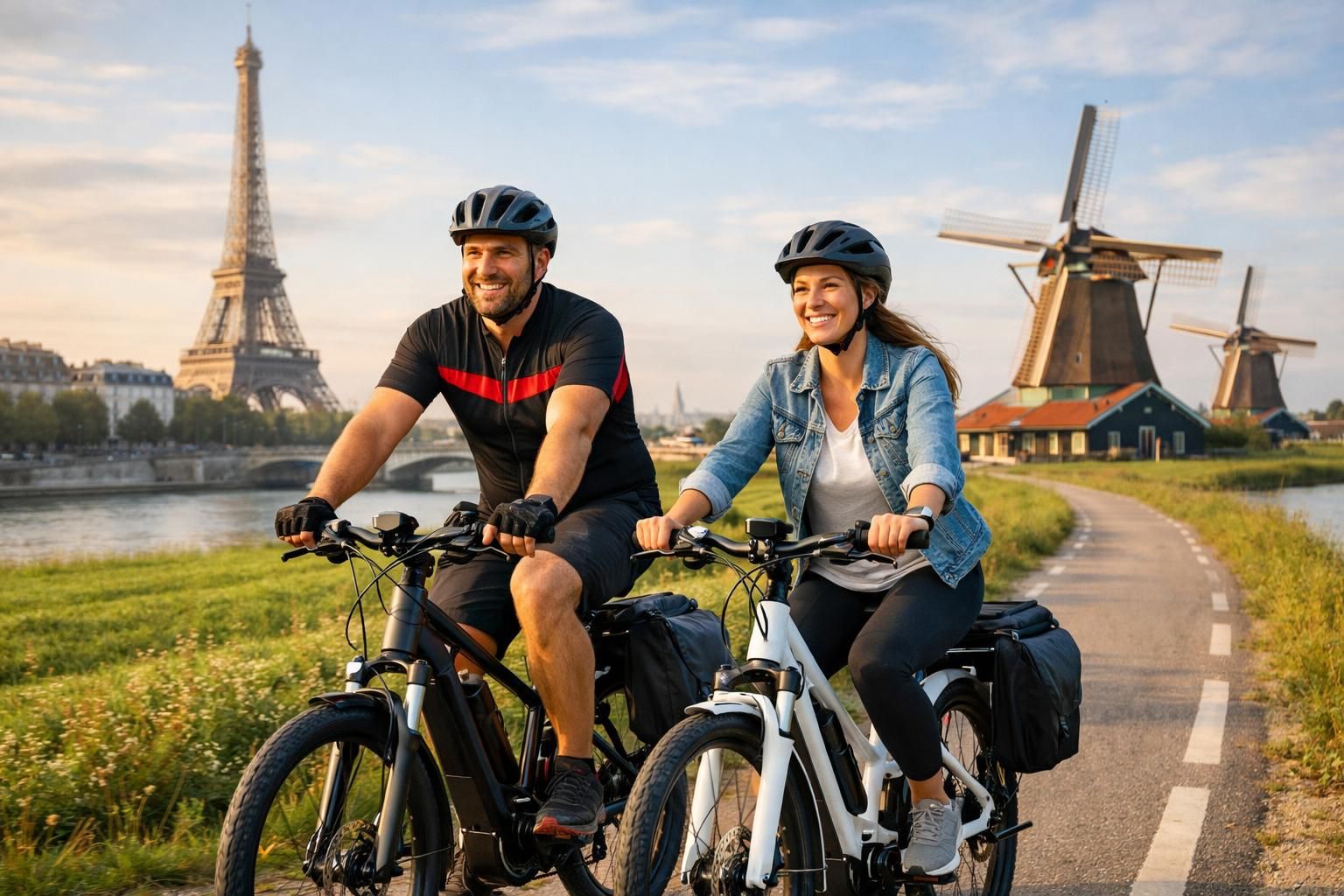 découvrez l'incroyable aventure à vélo électrique de monsieur flex et mélo, traversant l'europe de paris aux pays-bas. un voyage plein de découvertes, de rencontres et de paysages époustouflants.