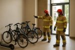 les pompiers recommandent de ne pas laisser vélos et trottinettes près des entrées intérieures pour garantir la sécurité et faciliter les interventions en cas d'urgence.